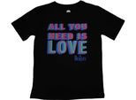 Maglietta The Beatles - "All You Need Is Love"" Da Donna RO10320 (L) (Nero)"