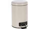 Pattumiera Bathroom Solutions, Metallo, 24X17X25 Cm, 3 L, Crema
