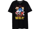 Sonic The Hedgehog - Maglietta Da Uomo NS7647 (L) (Nero)