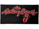 The Rolling Stones - Script - Toppa Da Stirare, Logo In Tessuto RO10165 (Taglia Unica) (Nero/Rosso/Bianco)