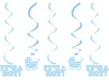 Creative Party - Decorazione Da Appendere "Dizzy Danglers"", Baby Shower - Foglio, Carta SG28178 (Taglia Unica) (Blu)"