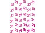 Amscan - Filo - Decorazione Da Appendere, 21° Compleanno 6-Pack - Foil SG30717 (Taglia Unica) (Rosa)