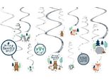 Amscan - Swirl - Decorazione Da Appendere "Bear Ly Wait"", Baby Shower 12-Pack - Cartone, Foglio SG30714 (Taglia Unica) (Colorful)"