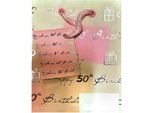 Borsa Regalo "Happy"", Regali, 50° SG32894 (Taglia Unica) (Giallo/Rosa/Argento)"