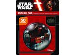 Star Wars - Adesivi 3D, Confezione Da 50 Pezzi SG33122 (Taglia Unica) (Rosso/Nero)