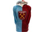 West Ham United Fc - Coperta Con Cappuccio Per Bambini TA11457 (Taglia Unica) (Rosso Vino/Blu Cielo)