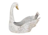 Portapiante Clayre & Eef Swan 44X26X43 Cm In Metallo Bianco