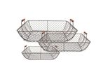 Set Di 3 Cestini Clayre & Eef 40X34X15 / 36X30X14 / 32X26X13 Cm Metallo Marrone