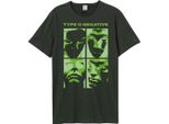Amplified - Maglietta "Warped Faces"" Per Uomo/Donna Unisex GD1432 (S) (Charcoal)"