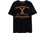Yellowstone - Maglietta "Dutton Ranch"" Da Uomo NS7341 (Xxl) (Nero)"