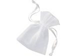 Unique Party - Sacchetto Di Organza 4 Pezzi SG32681 (Taglia Unica) (Bianco)