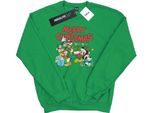 Disney - Felpa "Topolino E Amici - Auguri D'inverno"" Da Uomo BI38890 (Xl) (Verde Irlandese)"