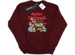 Disney - Felpa "Topolino E I Suoi Amici - Auguri D'inverno"" Per Bambini BI38890 (M) (Burgunderrot)"