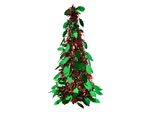 Clayre & Eef Decorazione Natalizia Albero Di Natale Ø 18X46 Cm Plastica Rossa