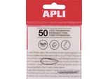 Apli 19568 Apli Haftnotizen, 75 X 75 Mm, Farblos Transparent