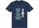 Rick And Morty - Maglietta "Il Mio Piano"" Per Uomo/Donna Unisex PN158 (S) (Blu Navy)"