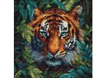 Kit Per Ricamo A Punto Croce Luca-S "La Tigre Della Giungla"", Schema Contato, 27X27Cm"