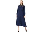 Principles - Vestito Midi Con Colletto Abbottonato Per Donna DH6682 (38 It) (Blu Marino)