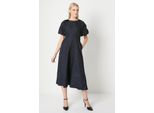 Principles - Vestito Midi Da Donna Con Maniche A Sbuffo DH6667 (40 It) (Blu Marino)