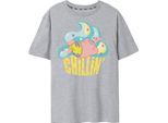 Spongebob Squarepants - Maglietta "Chillin"" Da Donna NS7672 (S) (Grigio Screziato)"