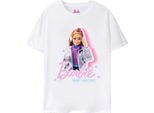 Barbie - T-Shirt Da Donna - Design Natalizio NS7793 (Xxl) (Bianco)