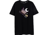 Pusheen - Maglietta "Broom Broom"" Da Donna - Halloween NS7713 (S) (Nero)"