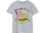 Spongebob Squarepants - Maglietta "F Is For Friends"" Per Bambina NS7719 (158-164) (Grigio Screziato)"