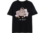 Pusheen - Maglietta "I'm Busy"" Per Uomo/Donna Unisex A Maniche Corte NS7745 (3XL) (Nero)"