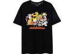 Nickelodeon - Maglietta "Classic Group"" Uomo/Donna Unisex Manica Corta NS8015 (L) (Nero)"