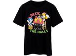 Sonic The Hedgehog - Maglietta Da Uomo "Deck The Halls"" - Design Natalizio NS7989 (Xxl) (Nero)"