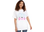 Pusheen - Maglietta Da Donna - Disegno Natalizio NS7847 (L) (Bianco)