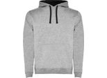 Roly - Felpa Con Cappuccio "Urban"" Da Uomo PF4349 (Xxl) (Grigio Screziato/Nero)"