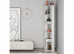 Decortie Libreria Angolare Nati, Effetto Marmo Oro 34 X 34 X 161 Cm