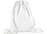 Westford Mill - Borsa Da Ginnastica In Cotonelogico PC6825 (Taglia Unica) (Bianco)