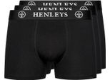 Henleys - Boxer "Mcblacken"" Da Uomo (Confezione Da 3) BG1332 (Xxl) (Nero)"