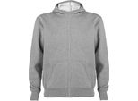Roly - Felpa Con Cappuccio "Montblanc"" Con Zip A Tutta Lunghezza Per Uomo/Donna Unisex PF4276 (Xxl) (Grigio Screziato)"