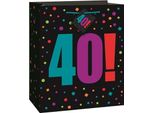 Unique Party - Sacchetto Regalo Per Il 40° Compleanno SG33919 (Taglia Unica) (Colorato)