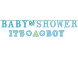 Amscan - Bunting "Its A Boy"", Baby Shower - Carta SG33822 (Taglia Unica) (Blu/Verde)"