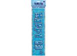 Unique Party - Glitter - Bandiera, Foil, 13° Compleanno SG34153 (Taglia Unica) (Blu)