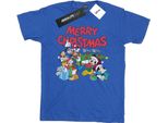 Disney - Maglietta "Topolino E Amici - Auguri D'inverno"" Da Uomo BI41211 (Xxl) (Blu Reale)"