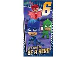 Pj Masks - Biglietto D'auguri "È Ora Di Essere Un Eroe"", 6 Compleanni - Cartoncino SG33928 (Taglia Unica) (Colorato)"