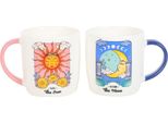 Something Different - Set Di Tazze "Sun And Moon Celestial"" - Confezione Da 2 SD5697 (Taglia Unica) (Bianco/Blu/Rosso)"