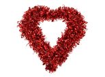 Decorazione Natalizia Clayre & Eef Cuore 40X40X4 Cm Plastica Rossa