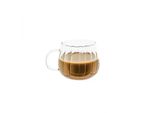 Mulex 8 Pz. Set Di Bicchieri Riffle Cup Resistente Al Calore 350 Ml Trasparente Bicchiere Da Caffè Bicchiere Da Tè