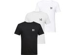 Henleys - Maglietta "Triphen"" Da Uomo (Confezione Da 3) BG1347 (Xl) (Bianco/Nero/Grigio)"