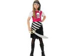 Bristol Novelty - Costume - Ragazze BN5948 (104) (Rosa/Nero/Bianco)