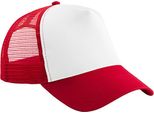 Beechfield - Cappello Trucker Snapback Per Bambini BC5098 (Taglia Unica) (Rosso/Bianco)