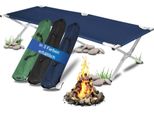 Lettino Da Campeggio Pieghevole Per Il Campeggio - Letto Leggero, Stabile E Veloce Da Montare - Portata Fino A 130 Kg - Letto Per Gli Ospiti E Lettino Da Campeggio Incl. Borsa Per Il Trasporto Blu