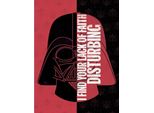 Star Wars - Stampa Su Tela "Mezza Citazione"" PM9728 (80 Cm X 60 Cm) (Rosso/Nero)"