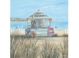 Diane Demirci - Leinwanddruck "Gelato Da Spiaggia"" PM9242 (60 Cm X 60 Cm) (Blau/Braun)"
